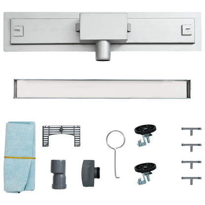 2 in 1 Duschabfluss Silber 60 cm Edelstahl 304