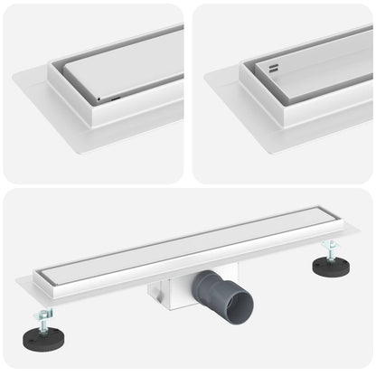 2 in 1 Duschabfluss Silber 60 cm Edelstahl 304