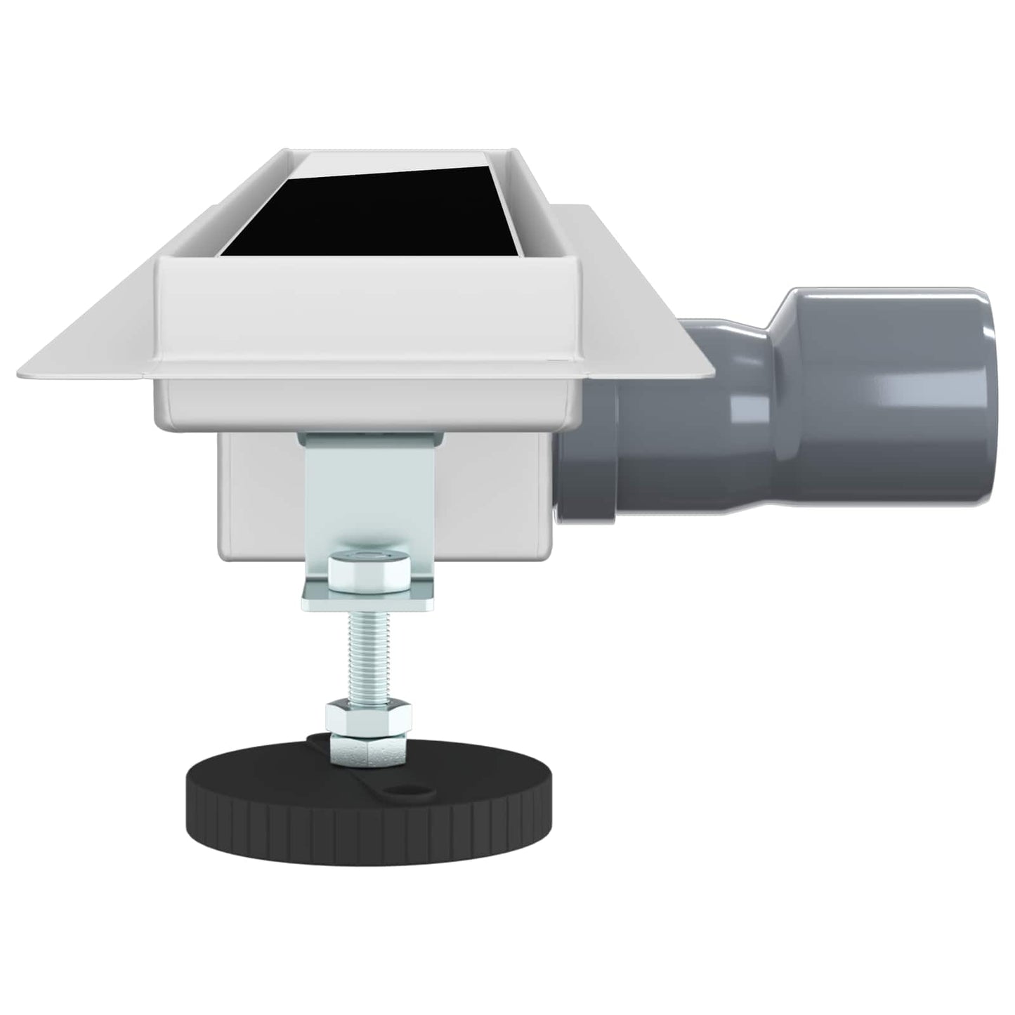 Duschabfluss mit Glasabdeckung Schwarz 60 cm Edelstahl 304