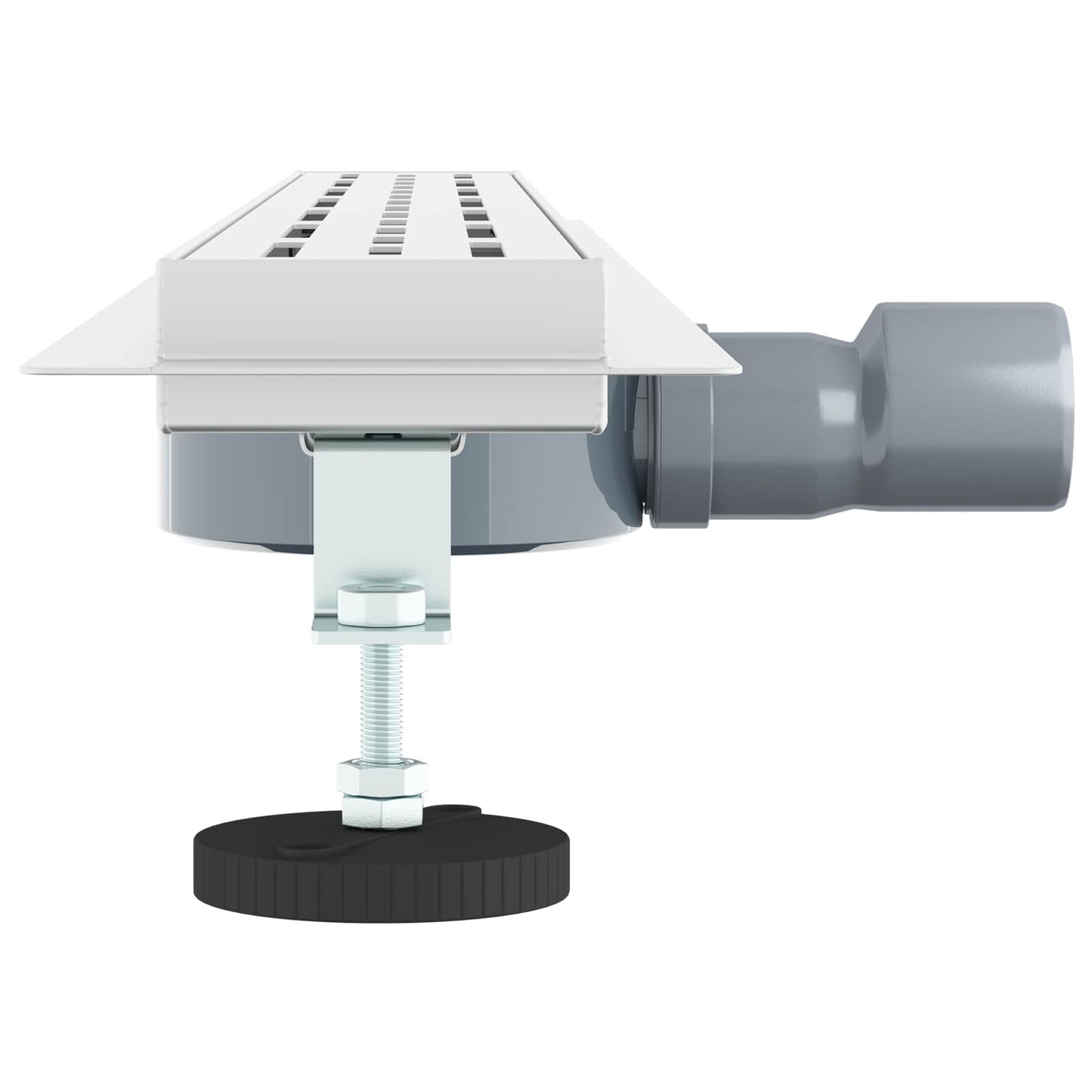 Duschabfluss mit Glashülle und 360° Siphon Silber 80 cm