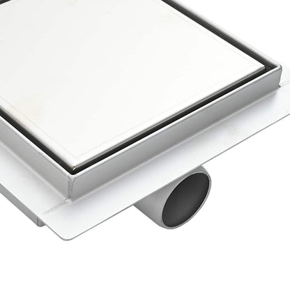 2 in 1 Duschabfluss Silber 20 x 20 cm Edelstahl 304