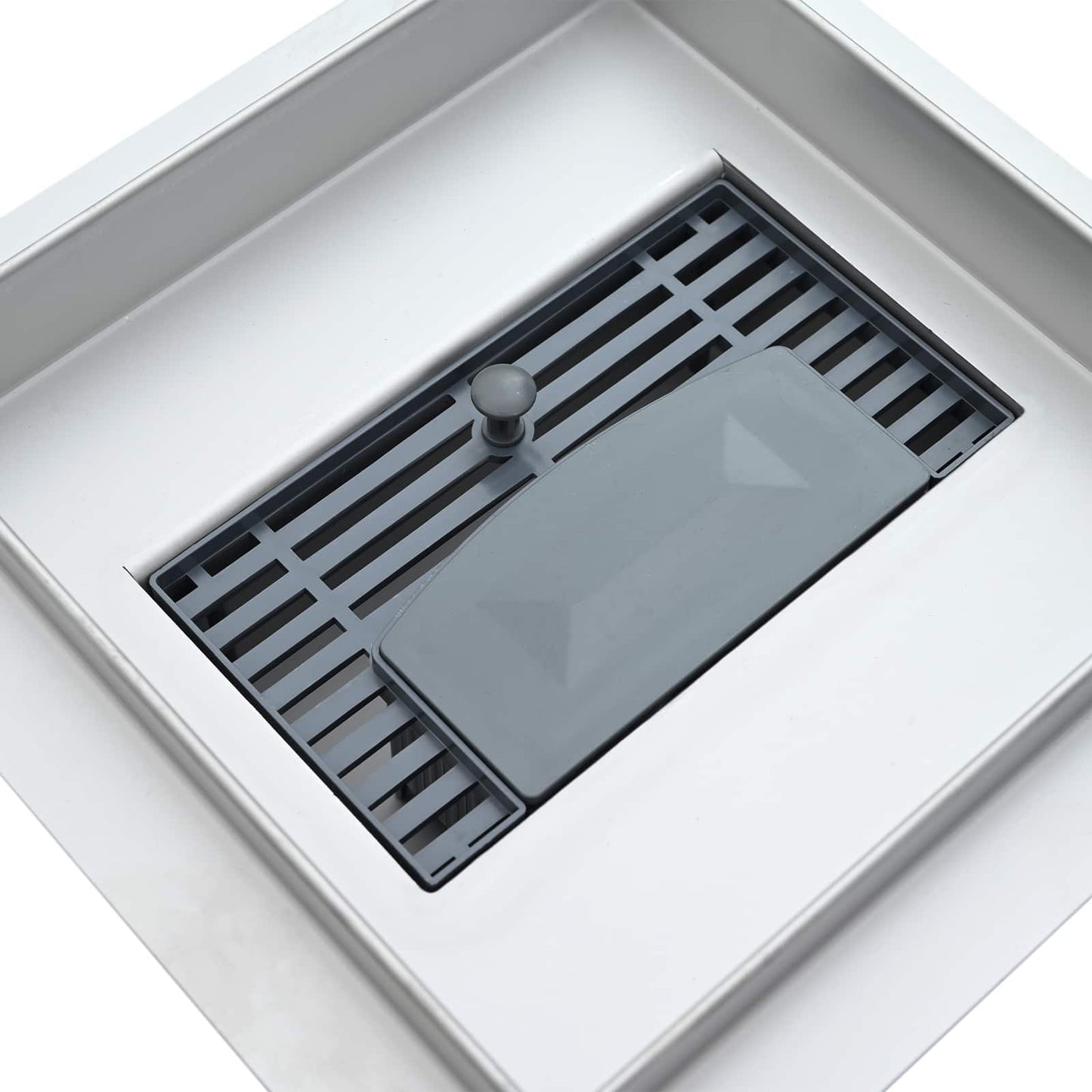 2 in 1 Duschabfluss Silber 20 x 20 cm Edelstahl 304