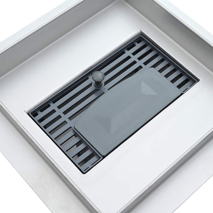 2 in 1 Duschabfluss Silber 20 x 20 cm Edelstahl 304