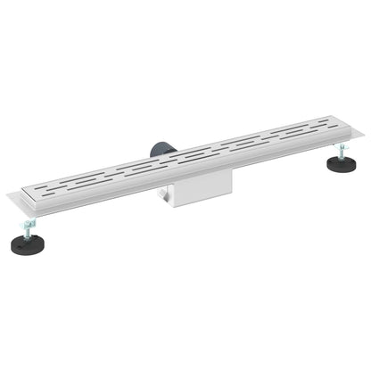 Duschabfluss mit Liniendesign Silber 80 cm Edelstahl 304