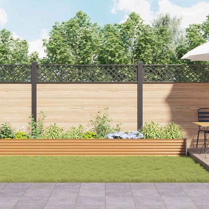 vidaXL Carré potager marron clair 775 x 50 x 36 cm Acier galvanisé