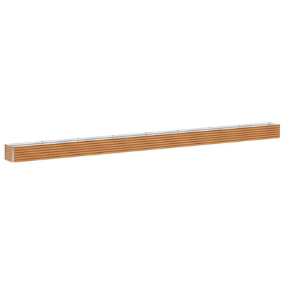 vidaXL Carré potager marron clair 775 x 50 x 36 cm Acier galvanisé