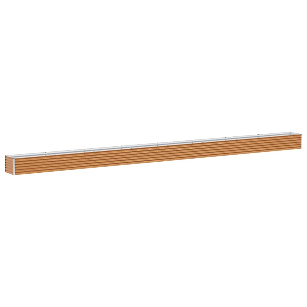 vidaXL Carré potager marron clair 775 x 50 x 36 cm Acier galvanisé