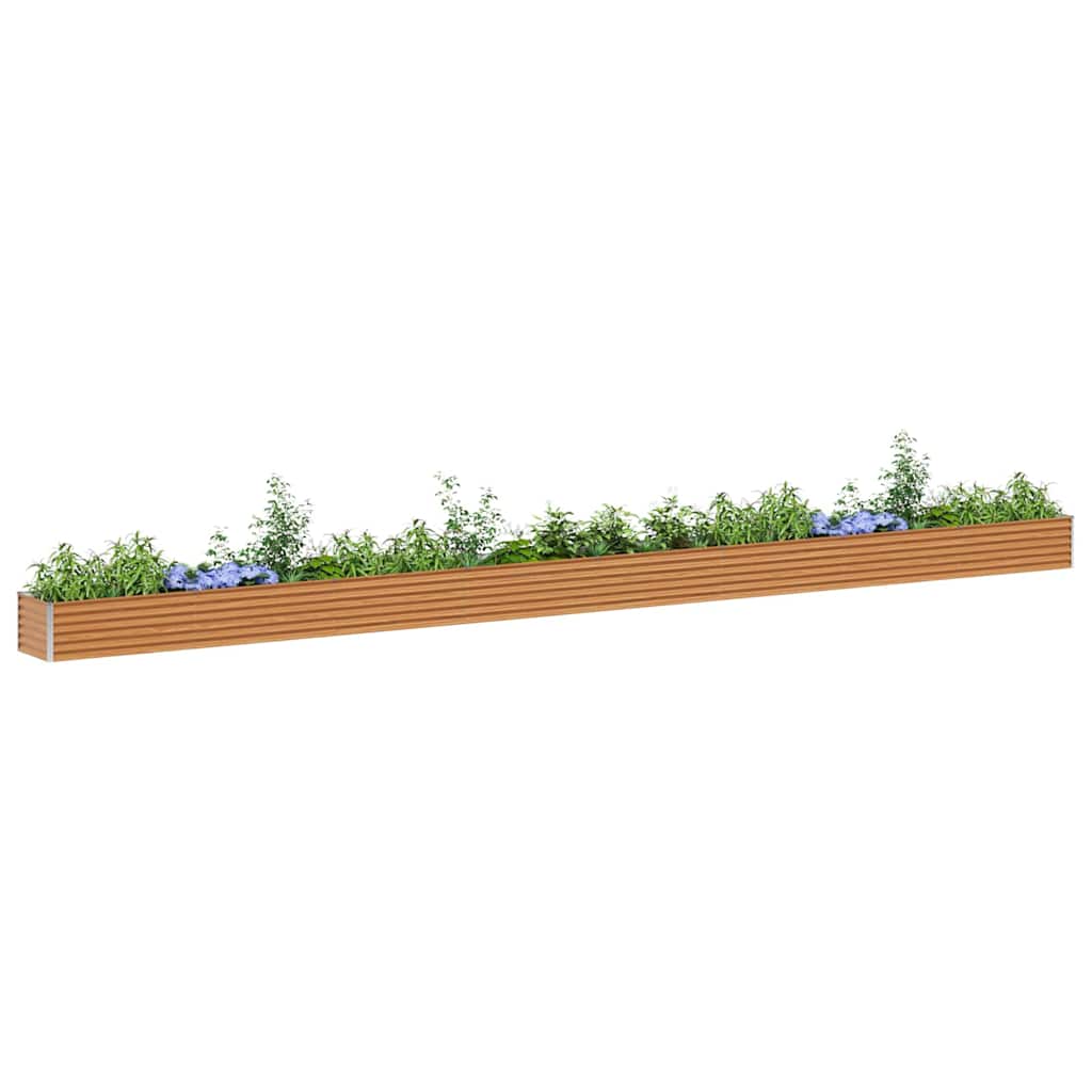 vidaXL Carré potager marron clair 775 x 50 x 36 cm Acier galvanisé