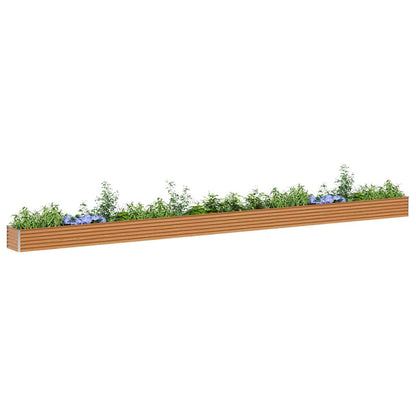 vidaXL Carré potager marron clair 775 x 50 x 36 cm Acier galvanisé