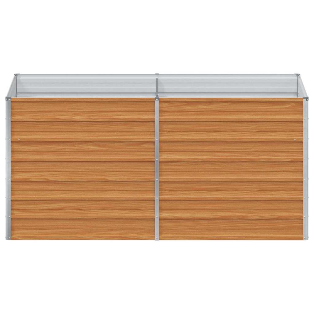 vidaXL Hochbeet Hellbraun 160 x 80 x 77 cm Verzinkter Stahl