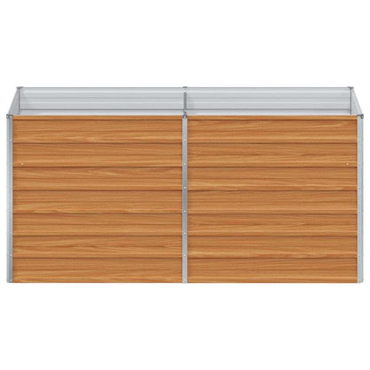 vidaXL Hochbeet Hellbraun 160 x 80 x 77 cm Verzinkter Stahl