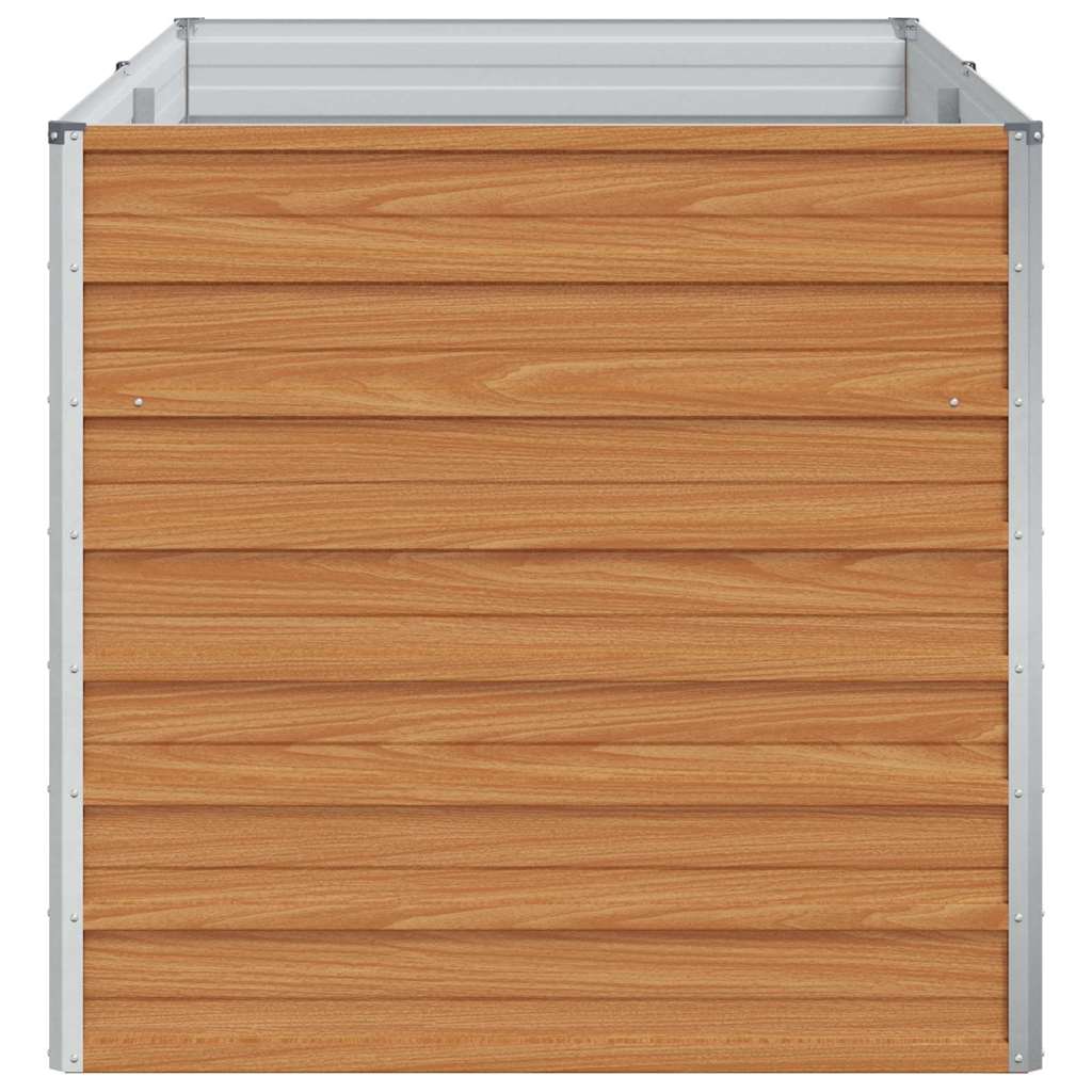 vidaXL Hochbeet Hellbraun 160 x 80 x 77 cm Verzinkter Stahl