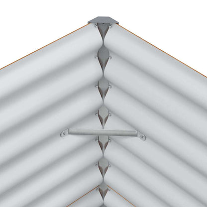 vidaXL Carré potager marron clair 195 x 100 x 68 cm Acier galvanisé