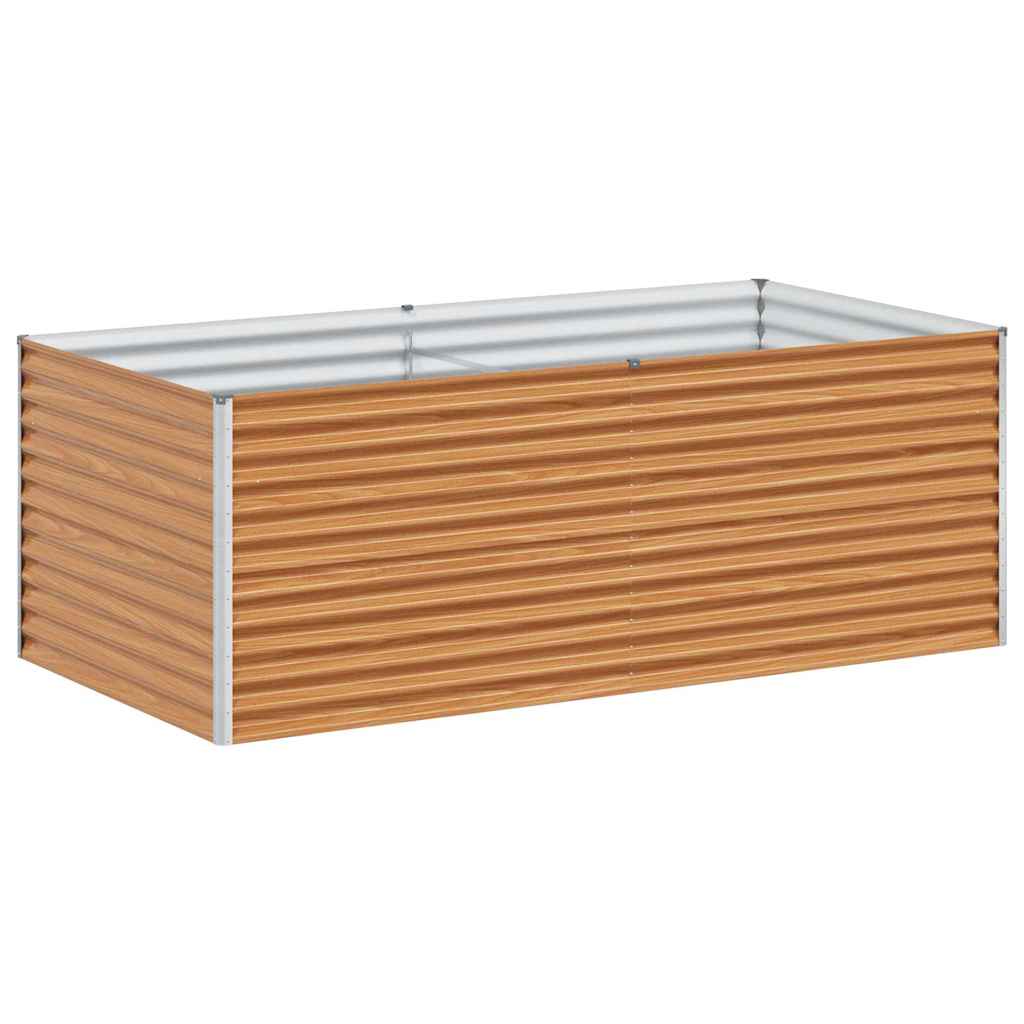 vidaXL Carré potager marron clair 195 x 100 x 68 cm Acier galvanisé