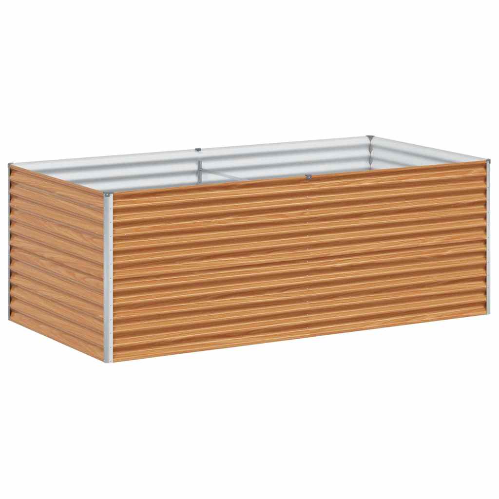 vidaXL Carré potager marron clair 195 x 100 x 68 cm Acier galvanisé