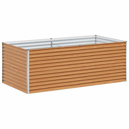 vidaXL Carré potager marron clair 195 x 100 x 68 cm Acier galvanisé