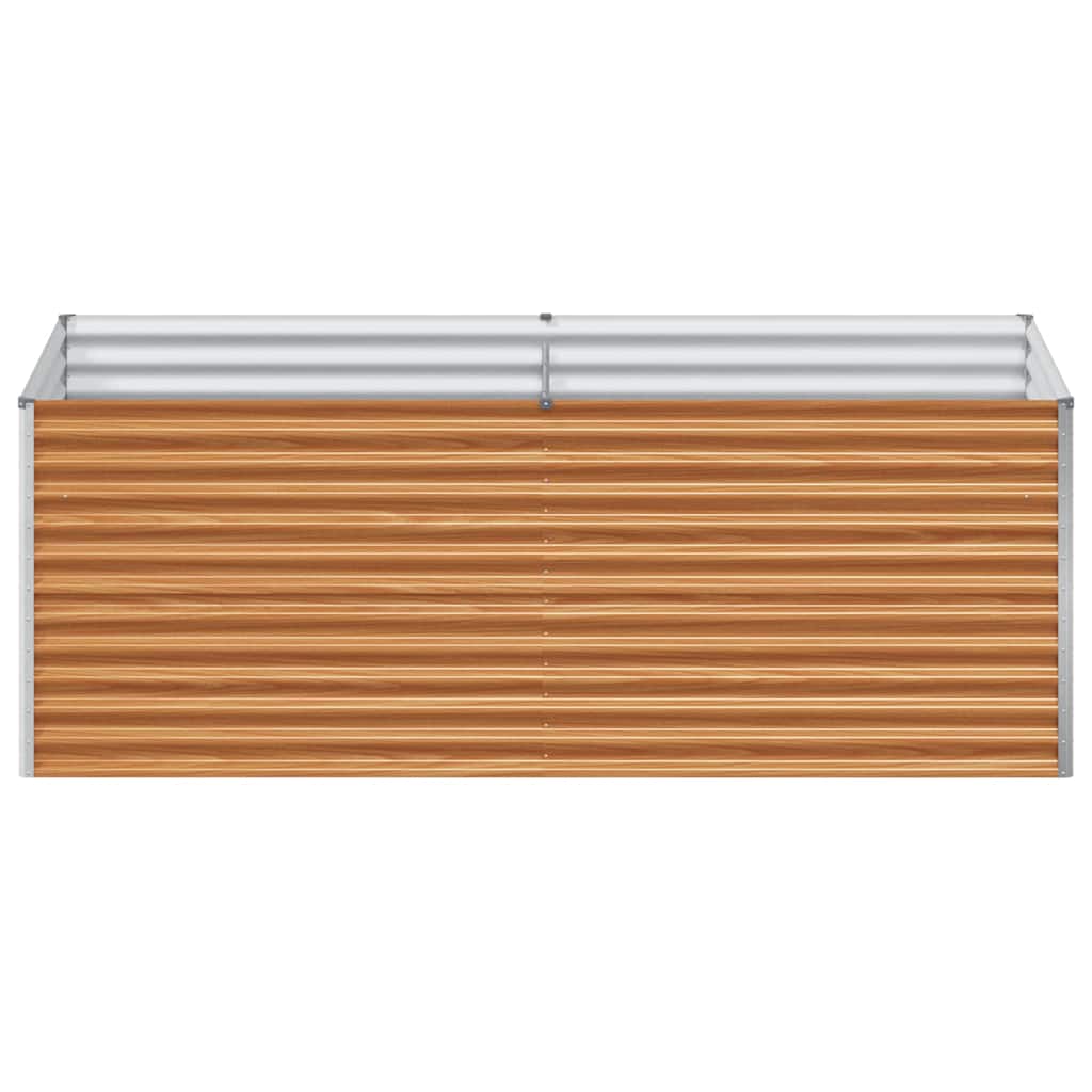 vidaXL Carré potager marron clair 195 x 100 x 68 cm Acier galvanisé