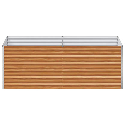 vidaXL Carré potager marron clair 195 x 100 x 68 cm Acier galvanisé