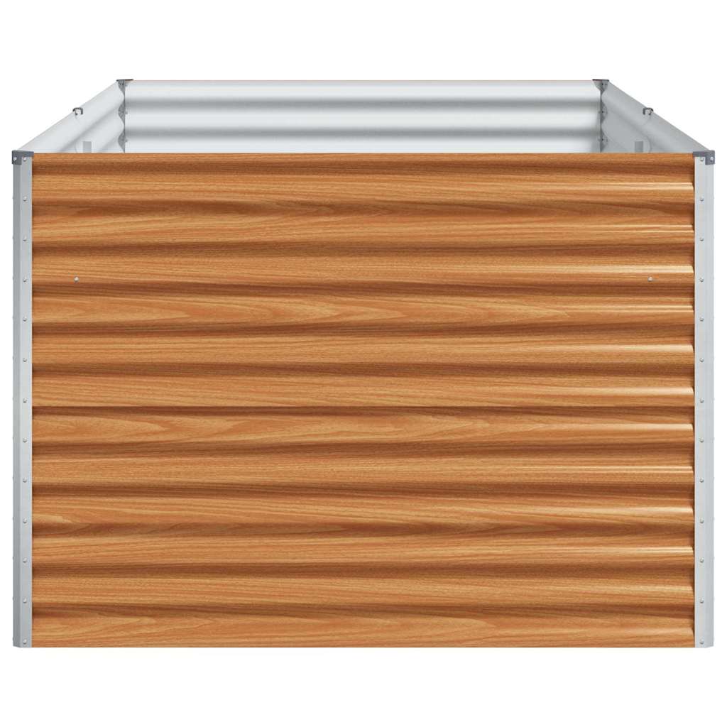 vidaXL Carré potager marron clair 195 x 100 x 68 cm Acier galvanisé