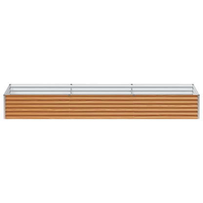 vidaXL Hochbeet Hellbraun 290 x 100 x 36 cm Verzinkter Stahl