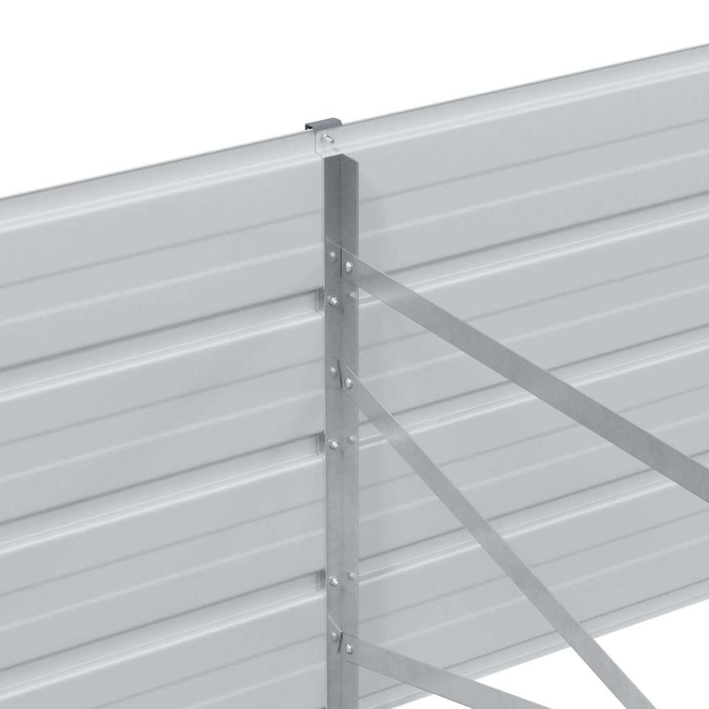 vidaXL Hochbeet Hellbraun 600 x 80 x 45 cm Verzinkter Stahl
