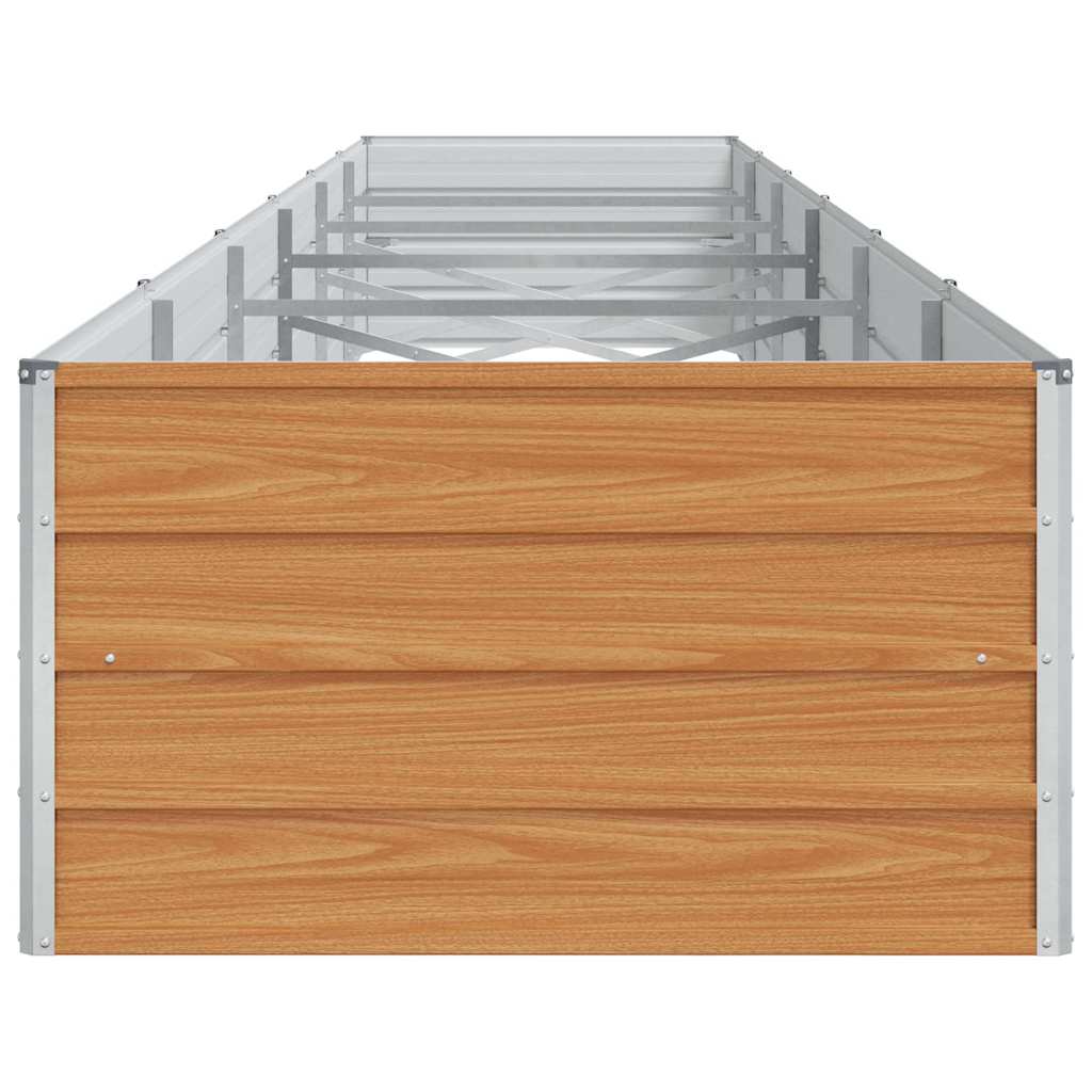 vidaXL Hochbeet Hellbraun 600 x 80 x 45 cm Verzinkter Stahl