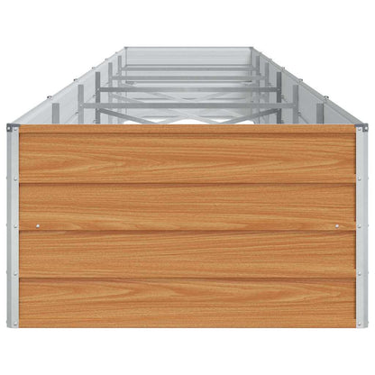 vidaXL Hochbeet Hellbraun 600 x 80 x 45 cm Verzinkter Stahl
