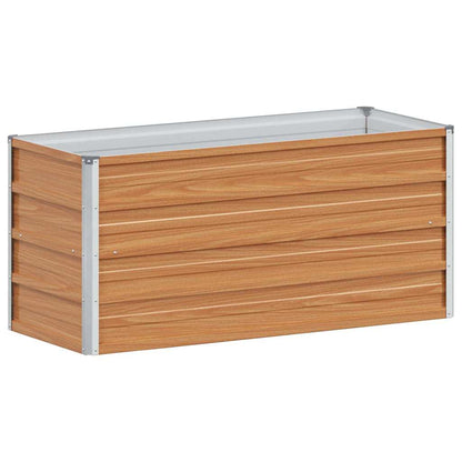vidaXL Hochbeet Hellbraun 100 x 40 x 45 cm Verzinkter Stahl