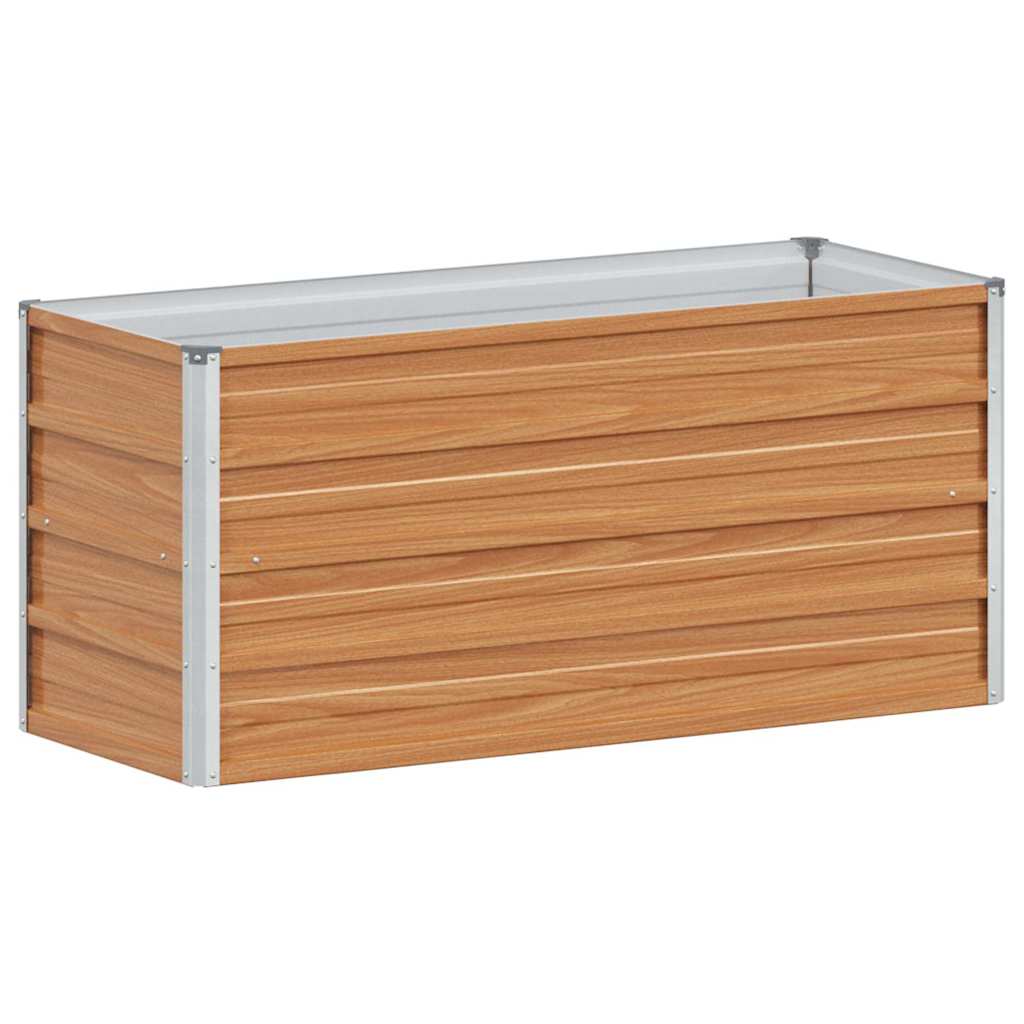 vidaXL Hochbeet Hellbraun 100 x 40 x 45 cm Verzinkter Stahl