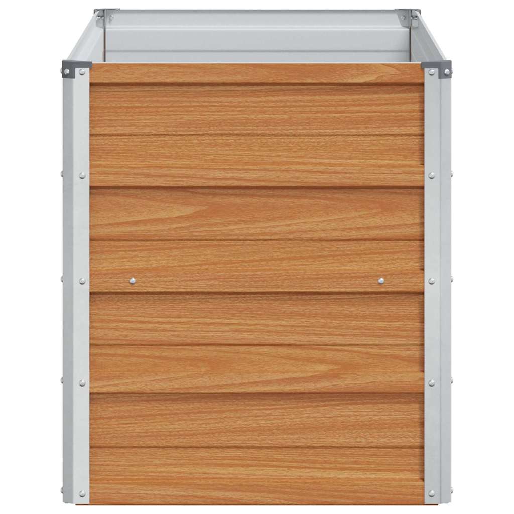 vidaXL Hochbeet Hellbraun 100 x 40 x 45 cm Verzinkter Stahl