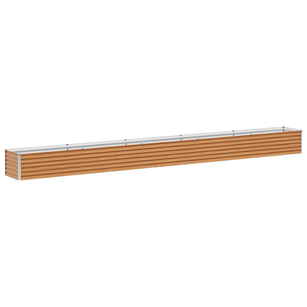 vidaXL Carré potager marron clair 485 x 50 x 36 cm Acier galvanisé
