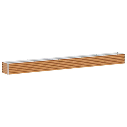 vidaXL Carré potager marron clair 485 x 50 x 36 cm Acier galvanisé
