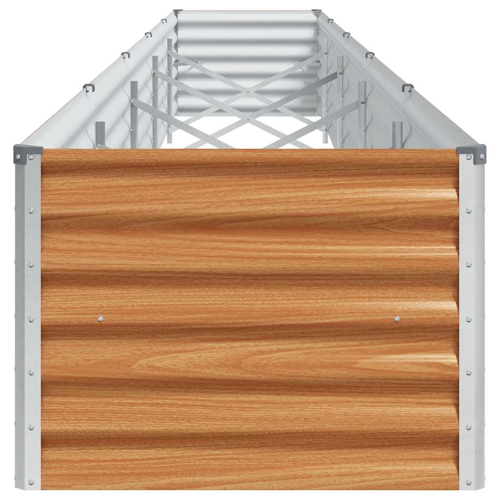 vidaXL Carré potager marron clair 485 x 50 x 36 cm Acier galvanisé