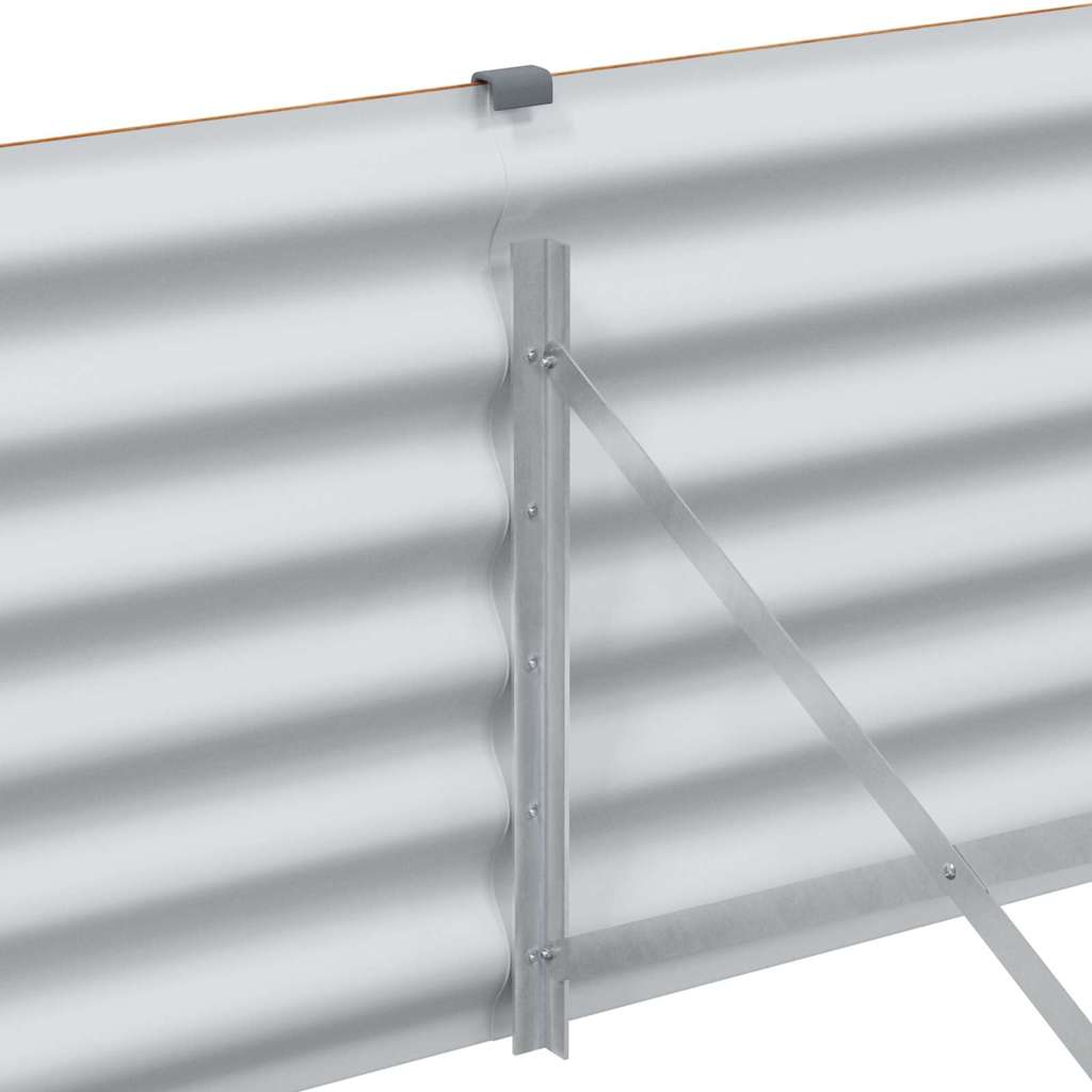 Hochbeet Hellbraun 485 x 100 x 36 cm Verzinkter Stahl