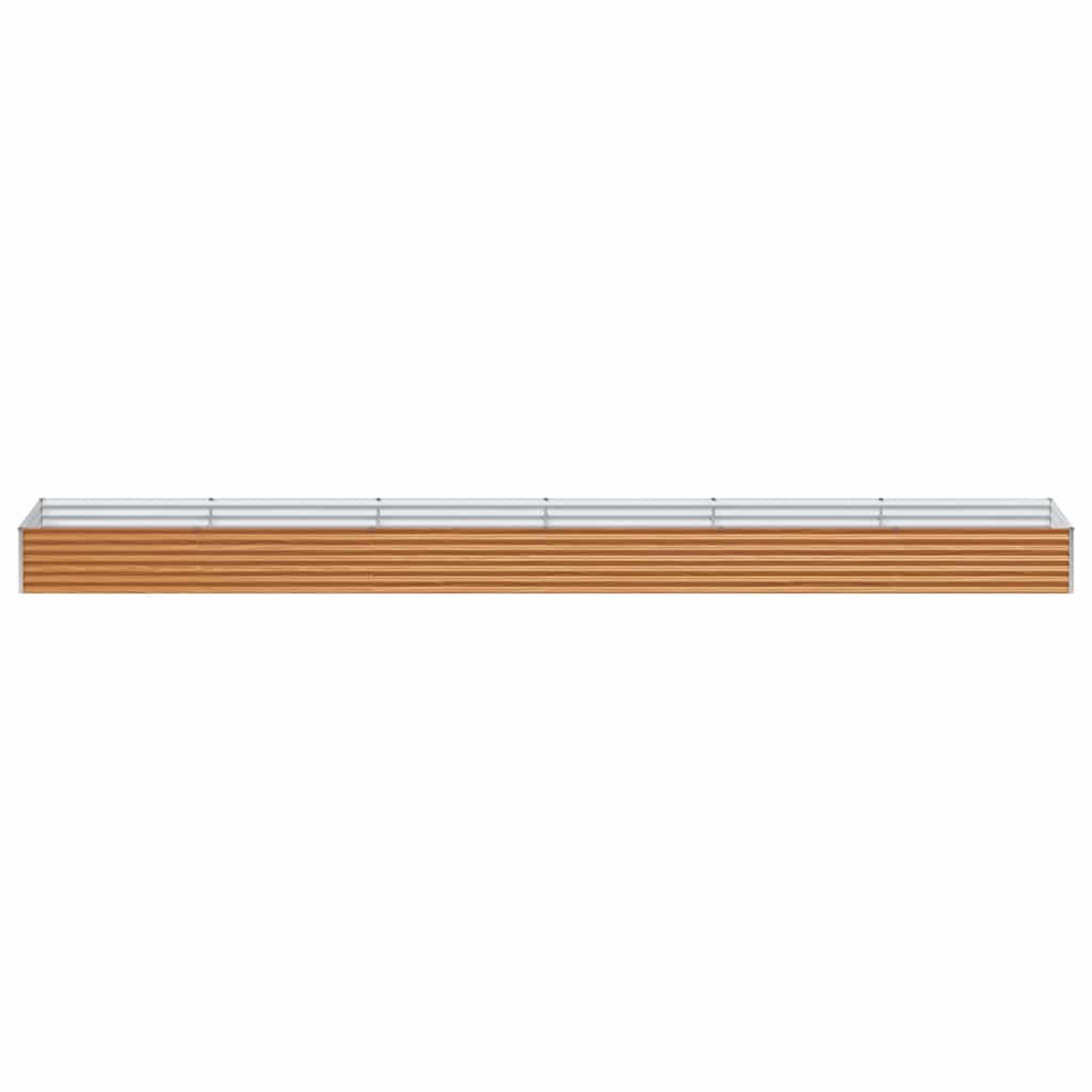 vidaXL Carré potager marron clair 582 x 100 x 36 cm Acier galvanisé