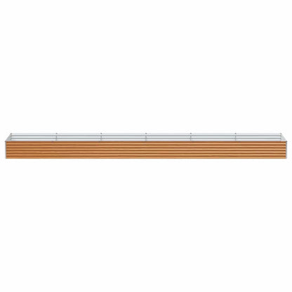 vidaXL Carré potager marron clair 582 x 100 x 36 cm Acier galvanisé
