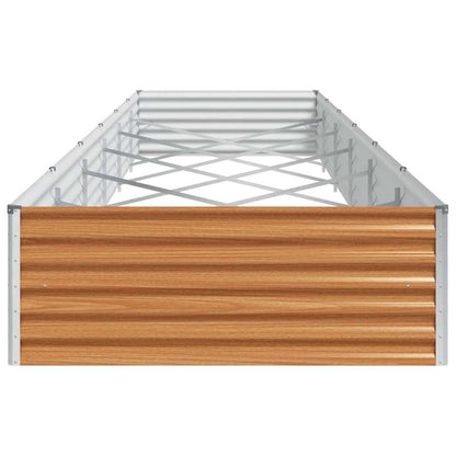 vidaXL Carré potager marron clair 582 x 100 x 36 cm Acier galvanisé