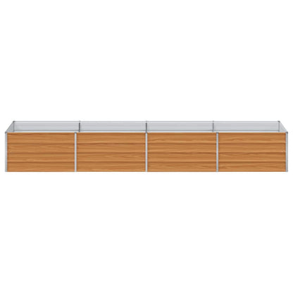 vidaXL Hochbeet Hellbraun 320 x 80 x 45 cm Verzinkter Stahl