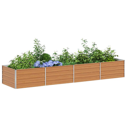 vidaXL Hochbeet Hellbraun 320 x 80 x 45 cm Verzinkter Stahl