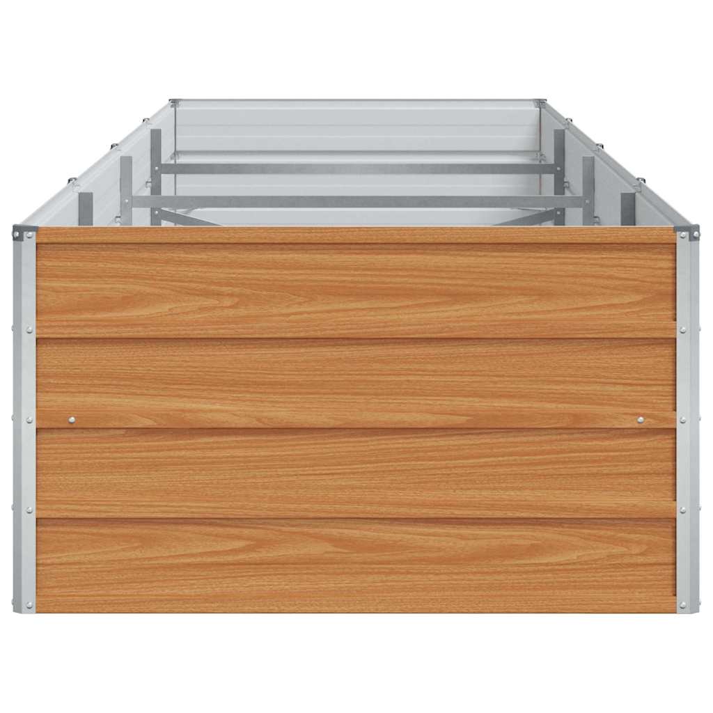 vidaXL Hochbeet Hellbraun 320 x 80 x 45 cm Verzinkter Stahl