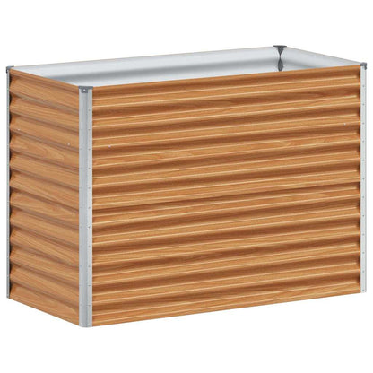vidaXL Carré potager marron clair 98 x 50 x 68 cm Acier galvanisé
