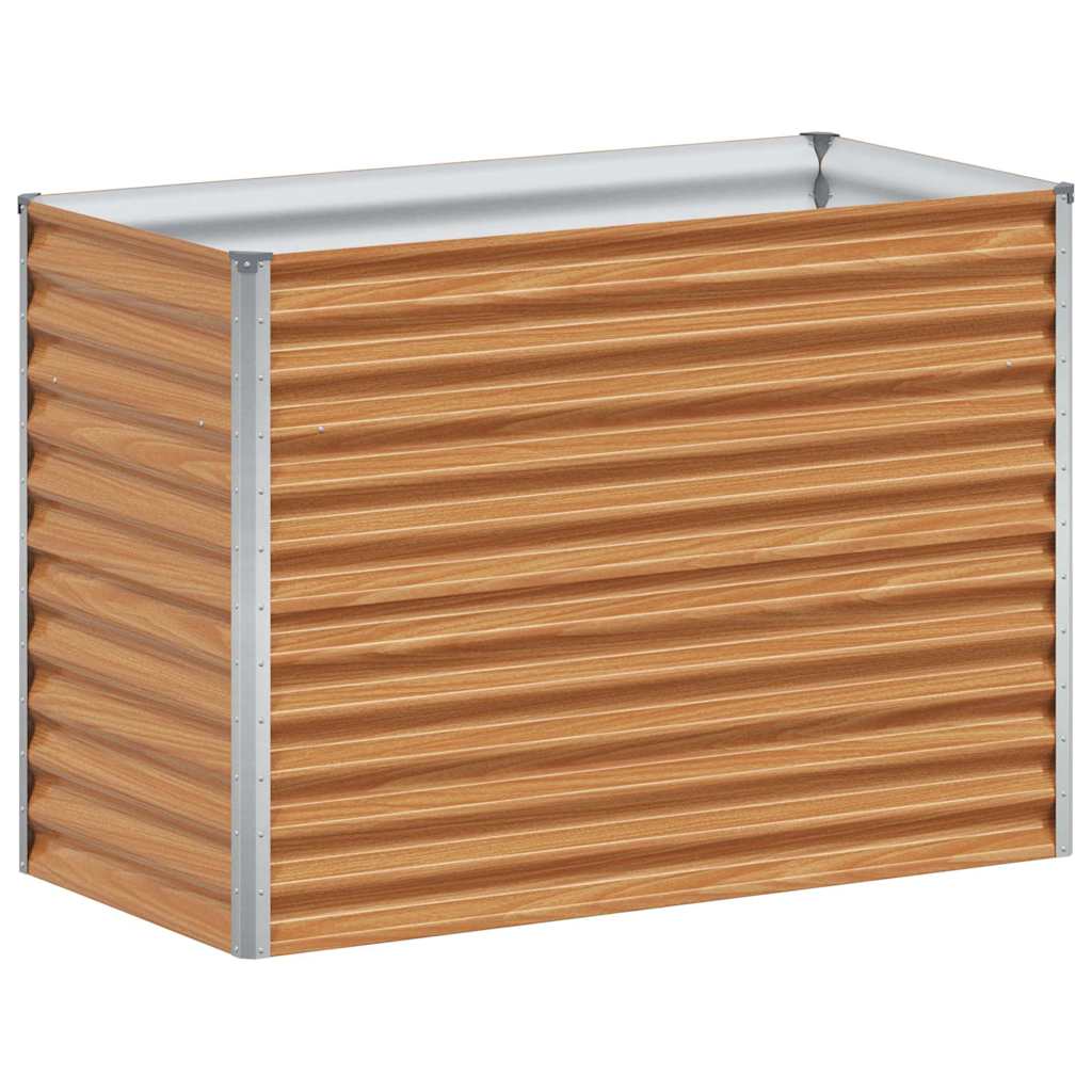 vidaXL Carré potager marron clair 98 x 50 x 68 cm Acier galvanisé