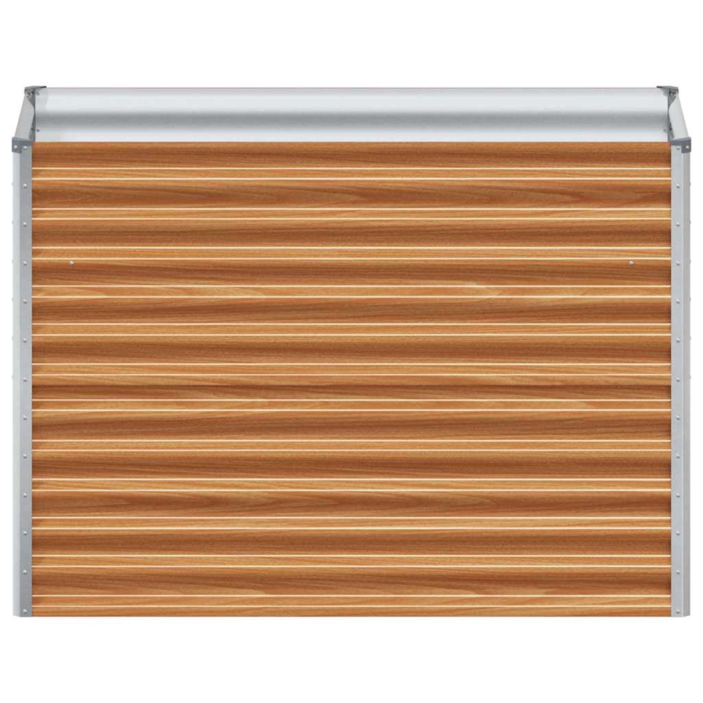 vidaXL Carré potager marron clair 98 x 50 x 68 cm Acier galvanisé