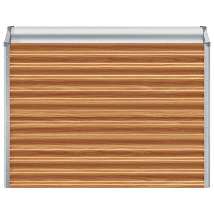 vidaXL Carré potager marron clair 98 x 50 x 68 cm Acier galvanisé