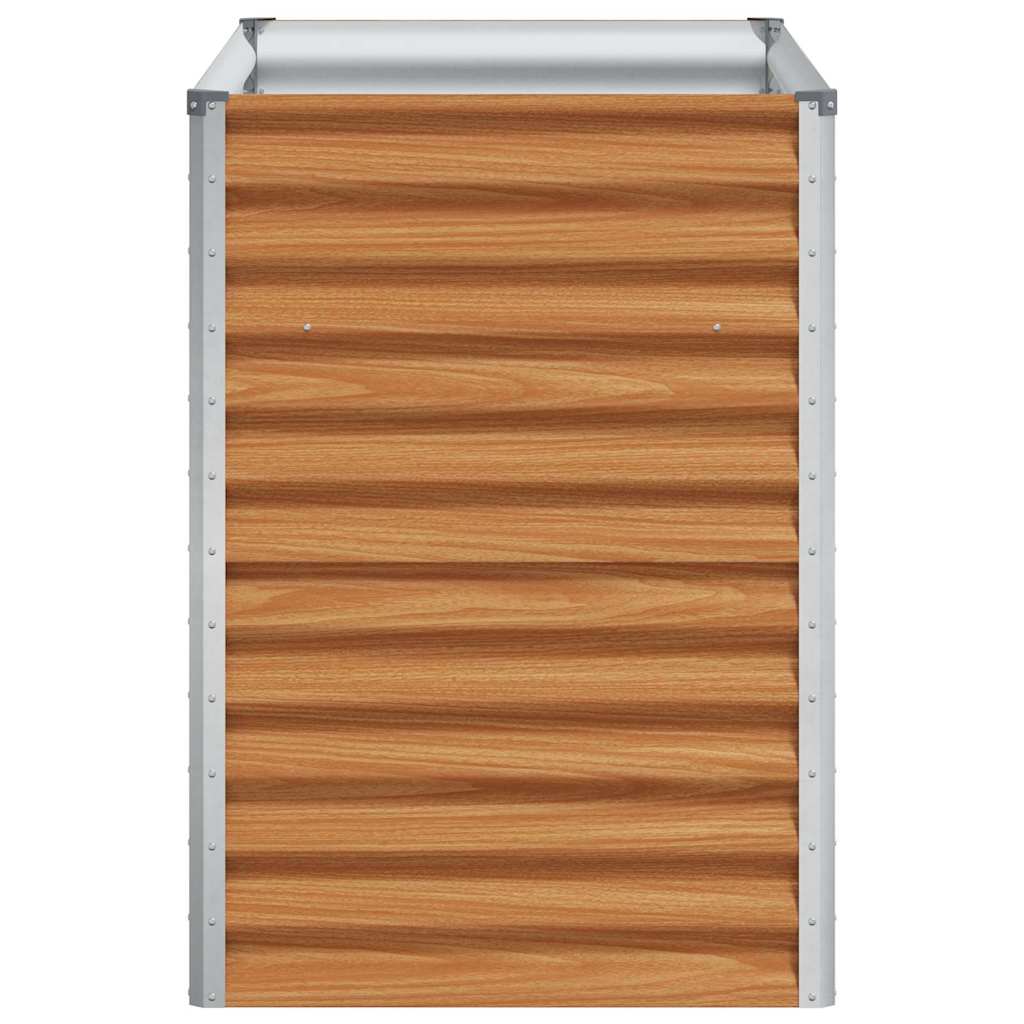 vidaXL Carré potager marron clair 98 x 50 x 68 cm Acier galvanisé