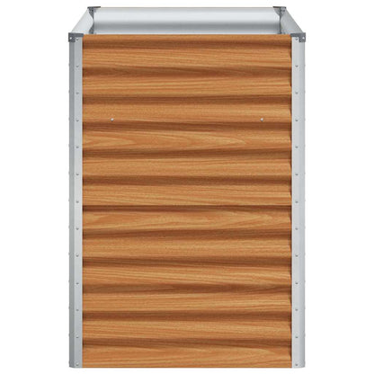vidaXL Carré potager marron clair 98 x 50 x 68 cm Acier galvanisé
