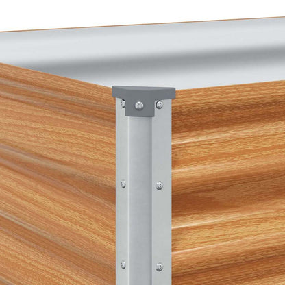 vidaXL Carré potager marron clair 1164 x 50 x 36 cm Acier galvanisé