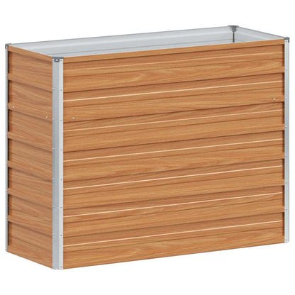 vidaXL Hochbeet Hellbraun 100 x 40 x 77 cm Verzinkter Stahl