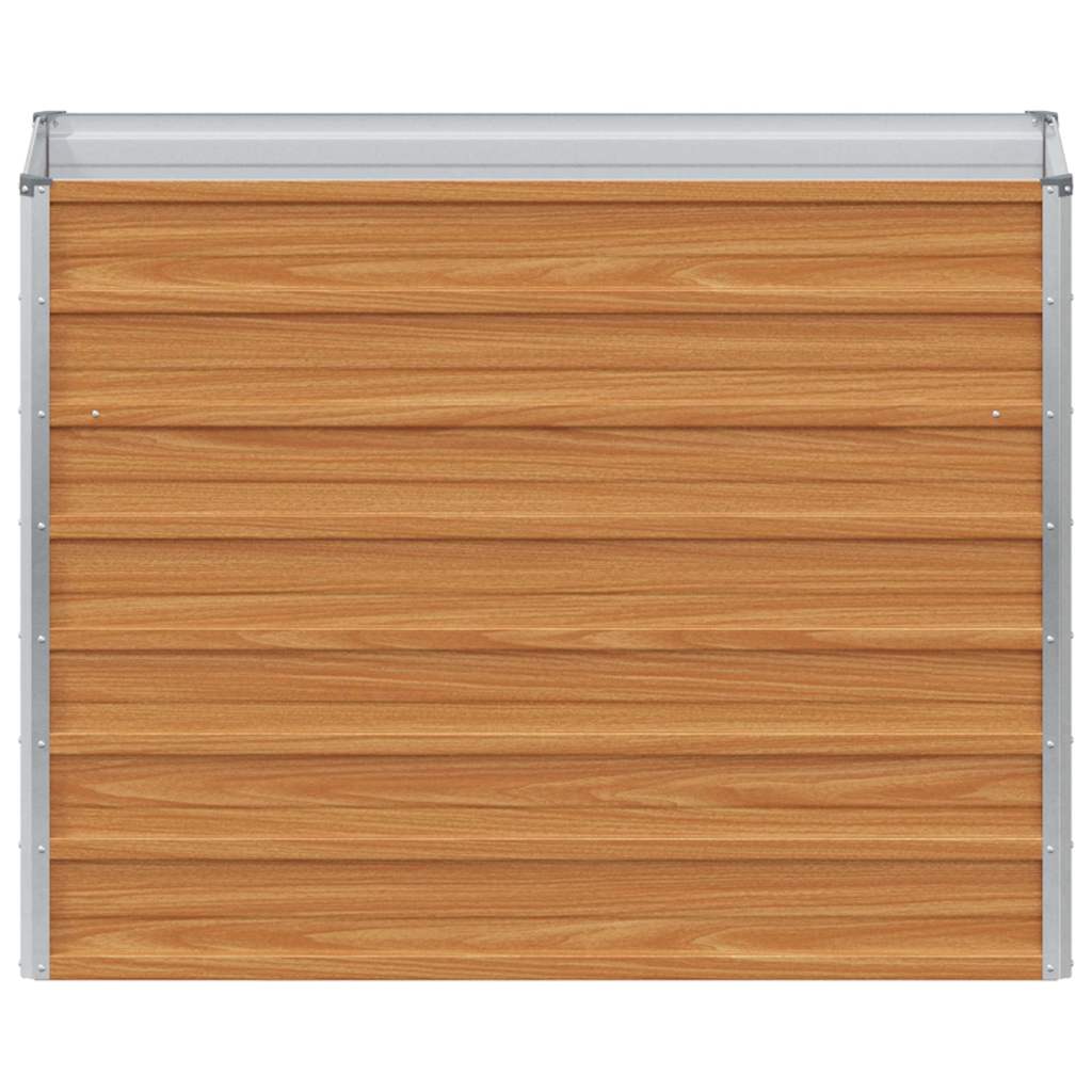 vidaXL Hochbeet Hellbraun 100 x 40 x 77 cm Verzinkter Stahl