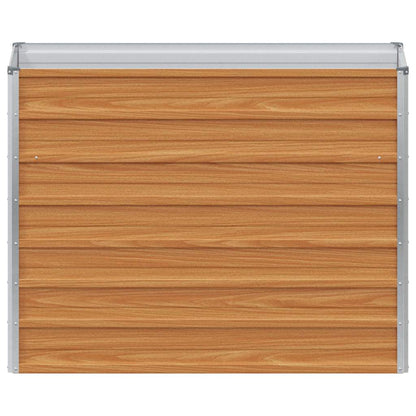 vidaXL Hochbeet Hellbraun 100 x 40 x 77 cm Verzinkter Stahl